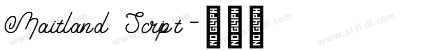 Maitland Script字体转换